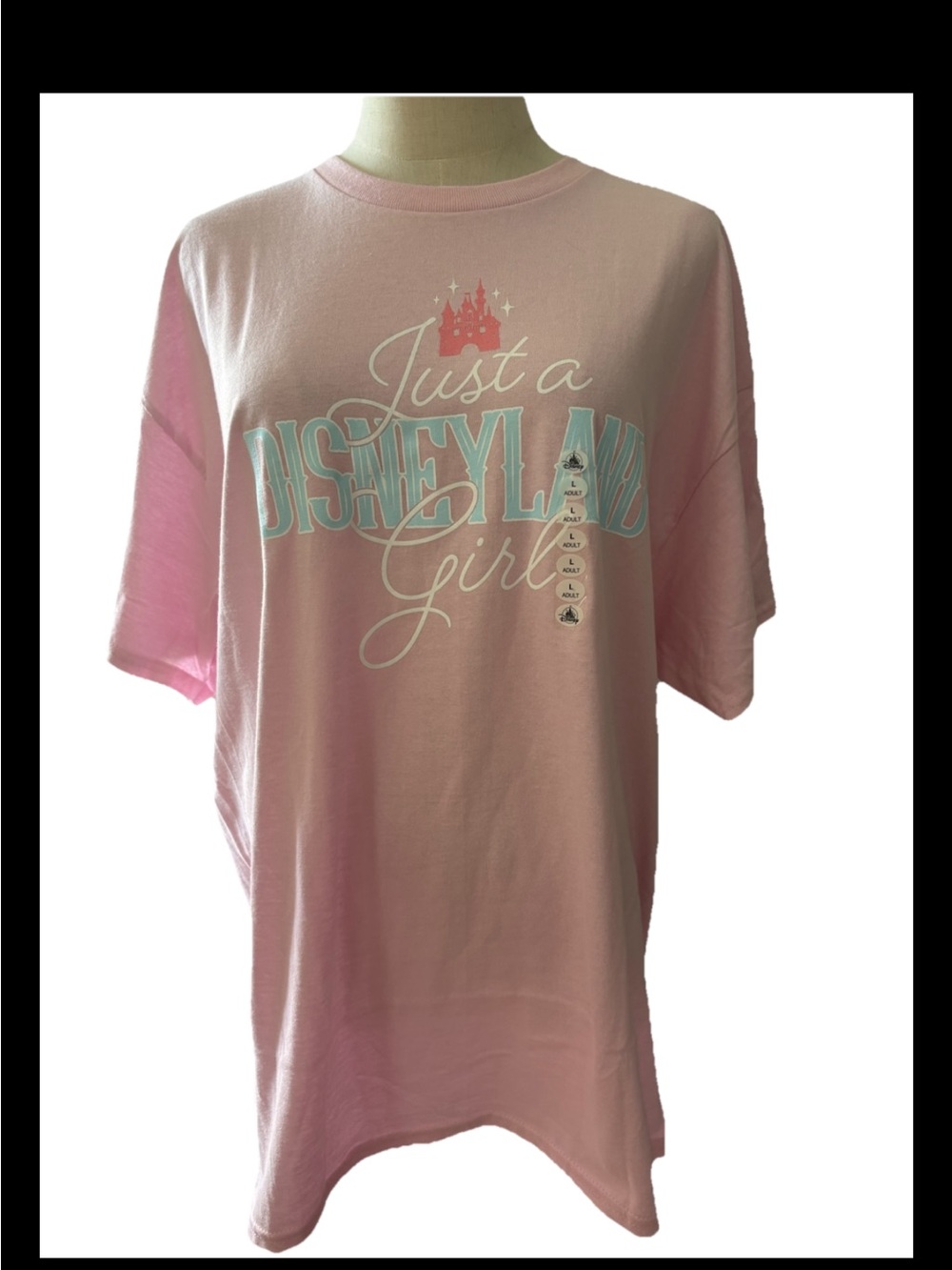 Disney Parks “Just A Disneyland Girl” Pink T-Shirt New 2026 Size large New